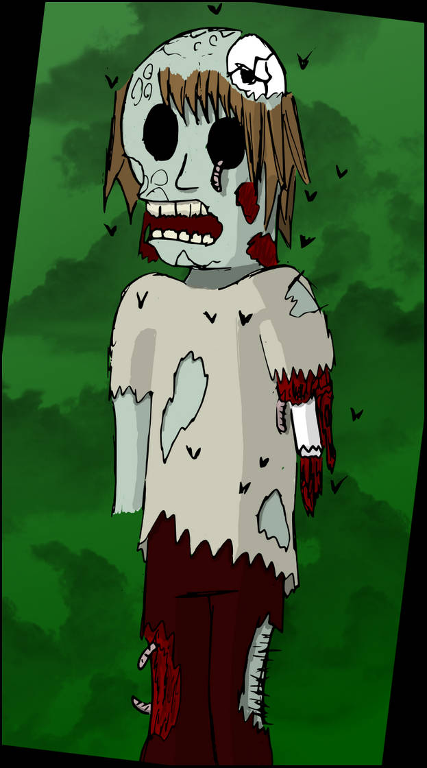 Un dessin de zombie