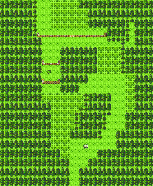 Une route de Pokémon en pixel art